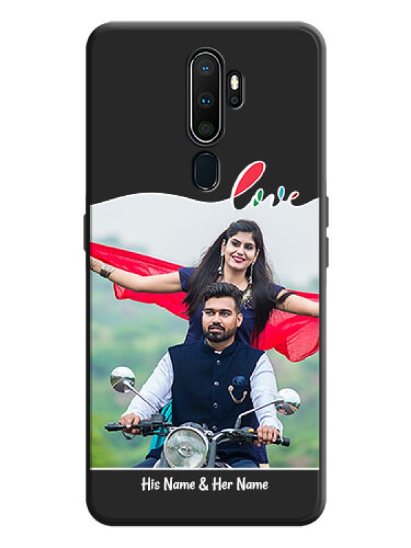 Custom Fall in Love Pattern with Picture - Photo on Space Black Soft Matte Mobile Case - Oppo A9 2020