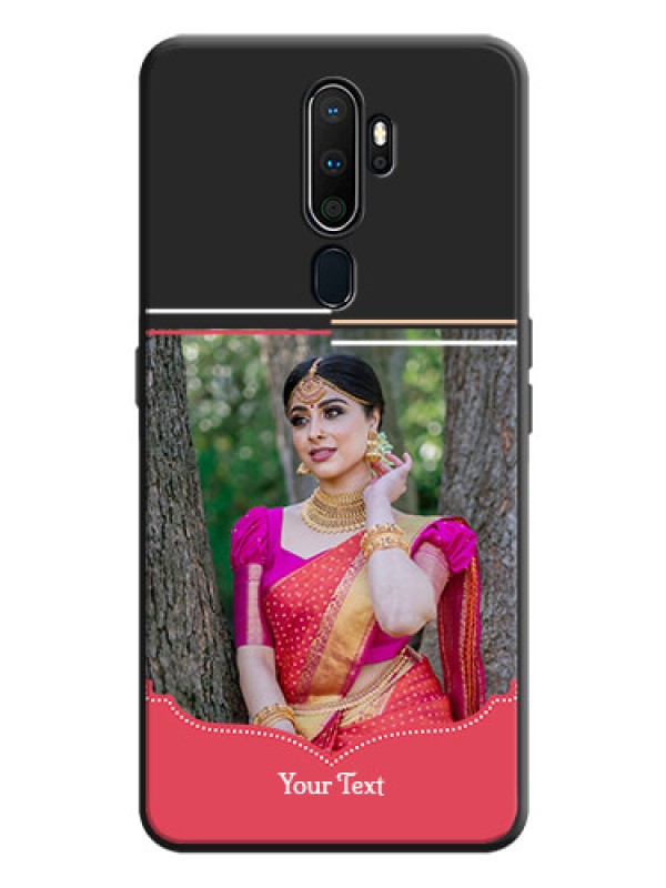 Custom Classic Plain Design with Name - Photo on Space Black Soft Matte Phone Cover - Oppo A9 2020