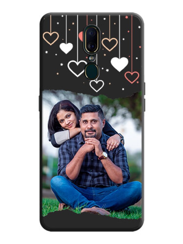 Custom Love Hangings with Splash Wave Picture on Space Black Custom Soft Matte Phone Back Cover - Oppo A9