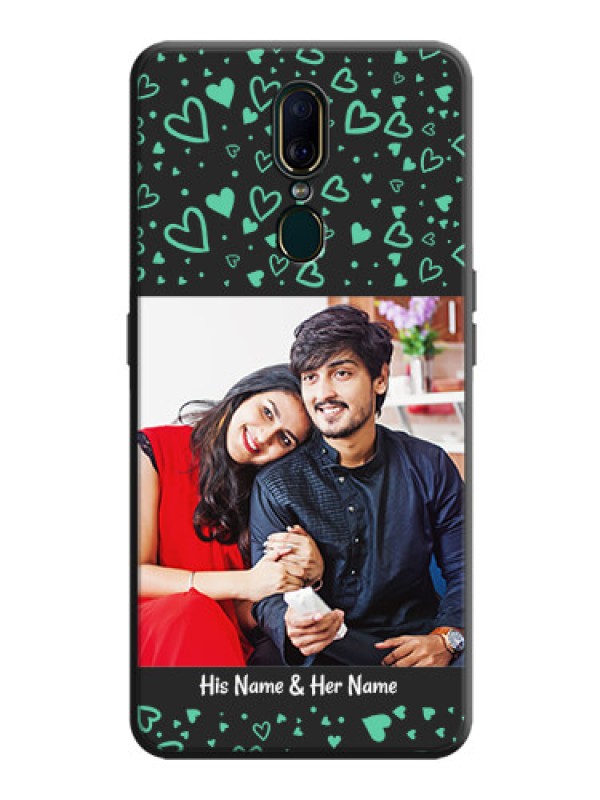 Custom Sea Green Indefinite Love Pattern on Photo on Space Black Soft Matte Mobile Cover - Oppo A9