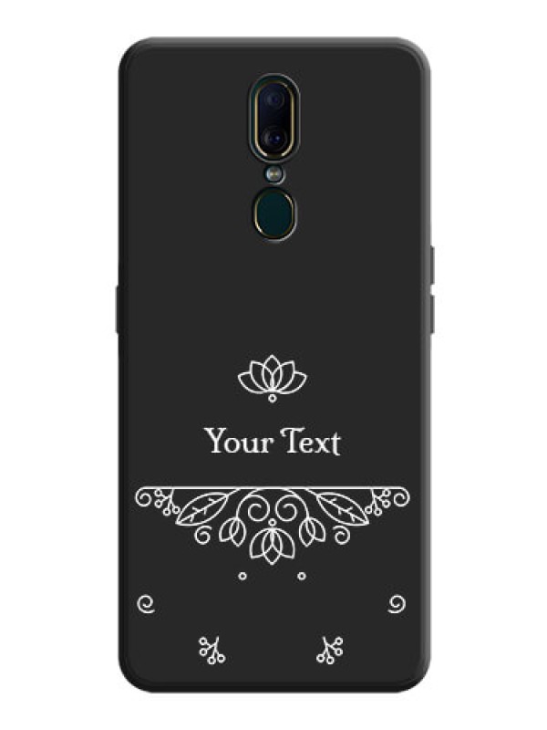 Custom Lotus Garden Custom Text On Space Black Personalized Soft Matte Phone Covers -Oppo A9