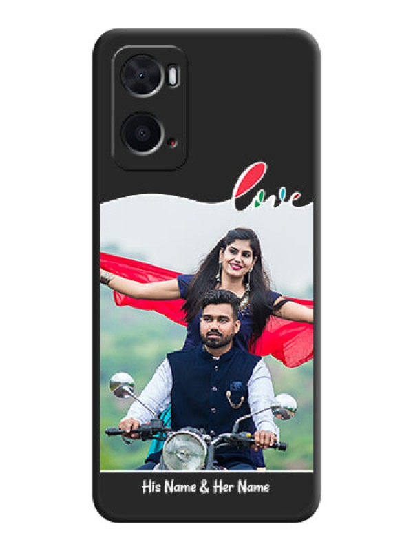 Custom Fall in Love Pattern with Picture on Photo on Space Black Soft Matte Mobile Case - Oppo A96