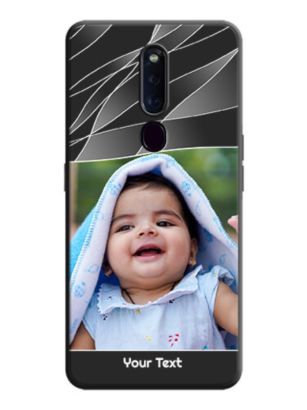 Custom Mixed Wave Lines - Photo on Space Black Soft Matte Mobile Cover - Oppo F11 Pro
