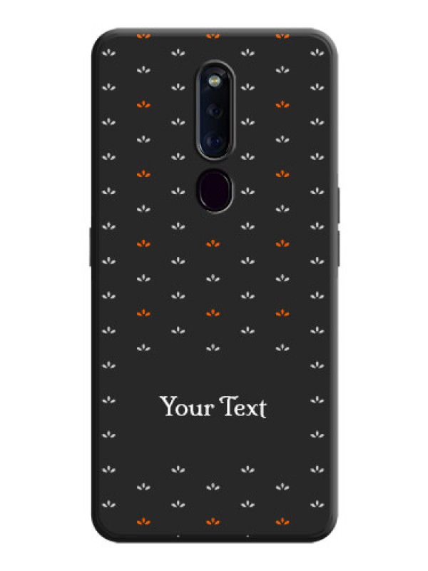 Custom Simple Pattern With Custom Text On Space Black Personalized Soft Matte Phone Covers -Oppo F11 Pro