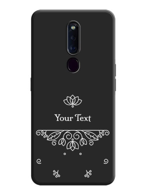 Custom Lotus Garden Custom Text On Space Black Personalized Soft Matte Phone Covers -Oppo F11 Pro