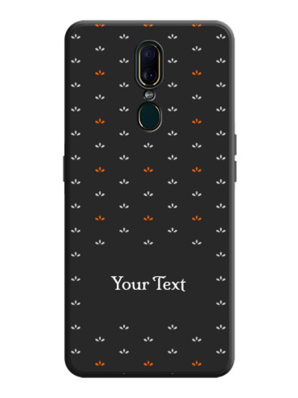 Custom Simple Pattern With Custom Text On Space Black Personalized Soft Matte Phone Covers -Oppo F11