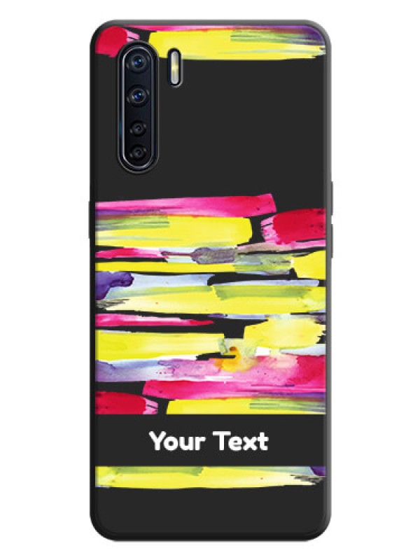 Custom Brush Coloured on Space Black Personalized Soft Matte Phone Covers - Oppo F15