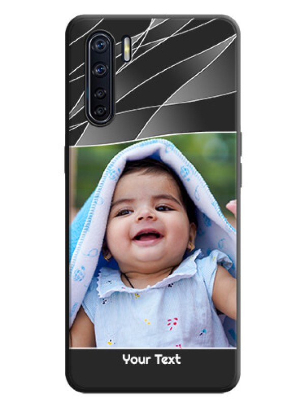 Custom Mixed Wave Lines - Photo on Space Black Soft Matte Mobile Cover - Oppo F15