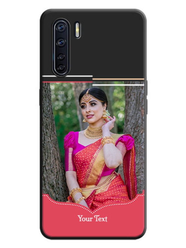 Custom Classic Plain Design with Name - Photo on Space Black Soft Matte Phone Cover - Oppo F15