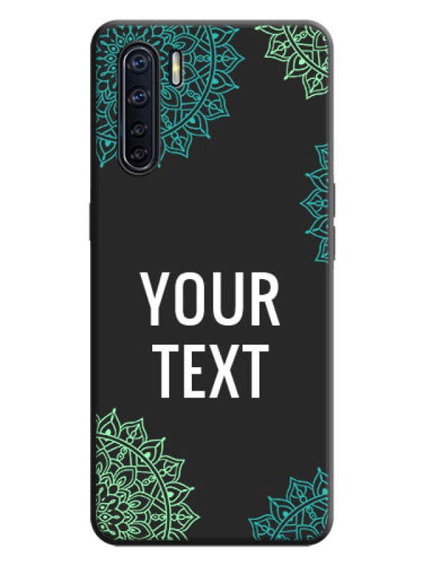 Custom Your Name with Floral Design on Space Black Custom Soft Matte Back Cover - Oppo F15