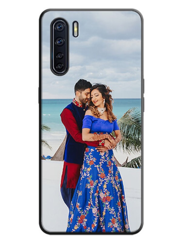 Custom Full Single Pic Upload On Space Black Personalized Soft Matte Phone Covers -Oppo F15