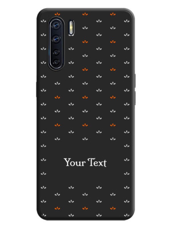 Custom Simple Pattern With Custom Text On Space Black Personalized Soft Matte Phone Covers -Oppo F15