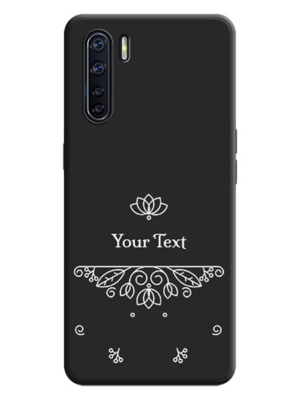 Custom Lotus Garden Custom Text On Space Black Personalized Soft Matte Phone Covers -Oppo F15