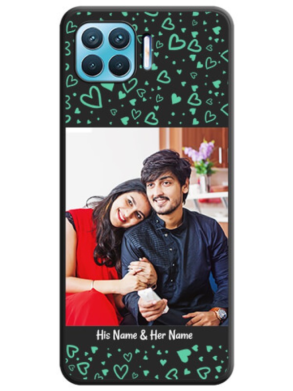 Custom Sea Green Indefinite Love Pattern on Photo on Space Black Soft Matte Mobile Cover - Oppo f17 pro