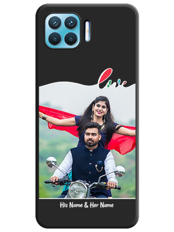 Custom Fall in Love Pattern with Picture on Photo on Space Black Soft Matte Mobile Case - Oppo f17 pro