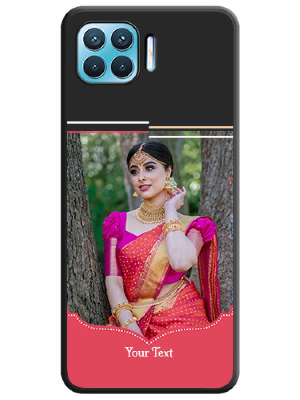 Custom Classic Plain Design with Name on Photo on Space Black Soft Matte Phone Cover - Oppo f17 pro
