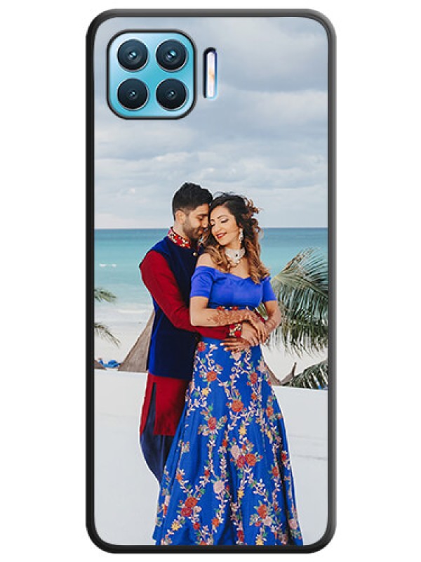 Custom Full Single Pic Upload On Space Black Personalized Soft Matte Phone Covers -Oppo F17 Pro