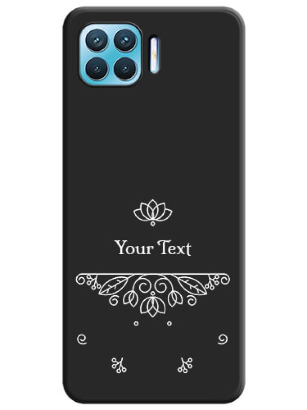 Custom Lotus Garden Custom Text On Space Black Personalized Soft Matte Phone Covers -Oppo F17 Pro