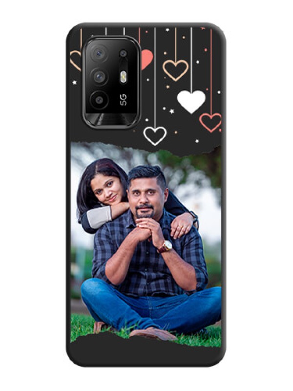 Custom Love Hangings with Splash Wave Picture on Space Black Custom Soft Matte Phone Back Cover - Oppo F19 Pro Plus 5G