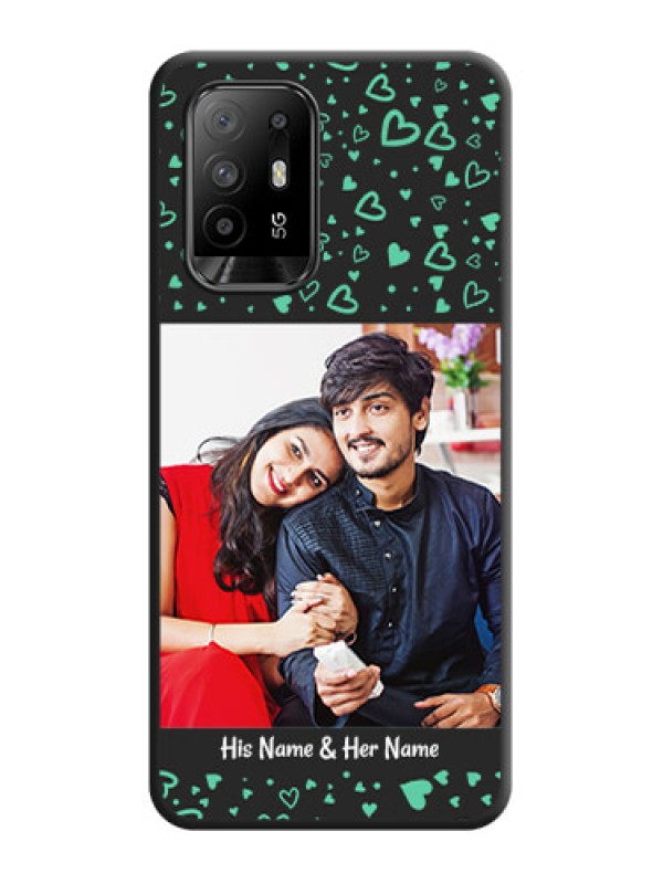 Custom Sea Green Indefinite Love Pattern on Photo on Space Black Soft Matte Mobile Cover - Oppo F19 Pro Plus 5G