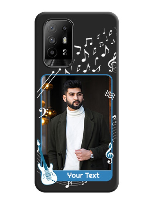 Custom Musical Theme Design with Text on Photo on Space Black Soft Matte Mobile Case - Oppo F19 Pro Plus 5G