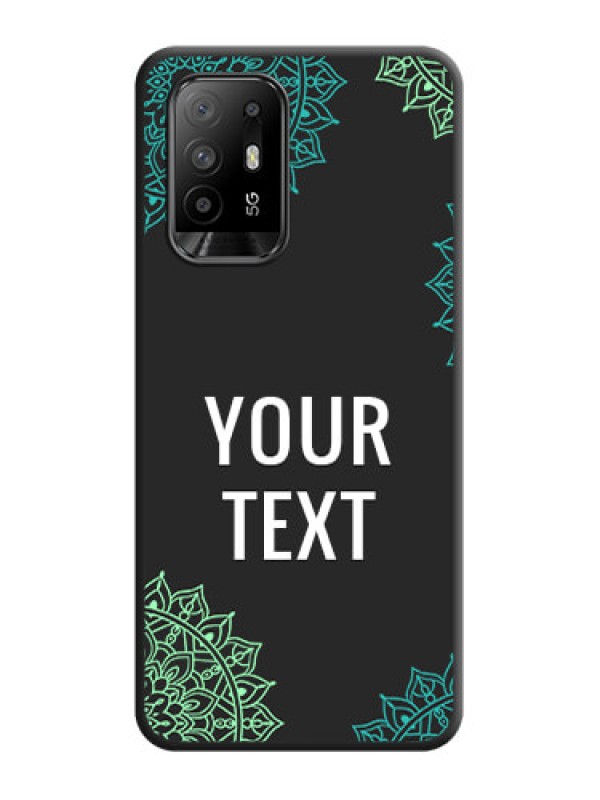 Custom Your Name with Floral Design on Space Black Custom Soft Matte Back Cover - Oppo F19 Pro Plus 5G