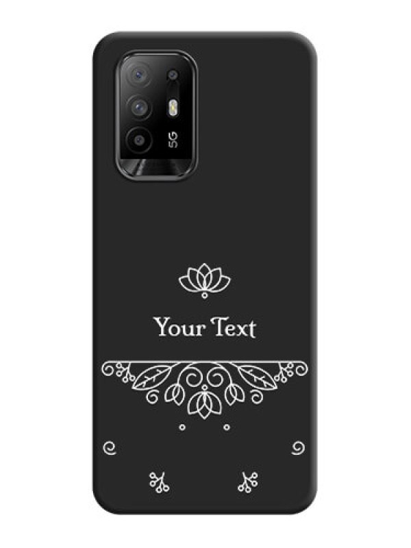 Custom Lotus Garden Custom Text On Space Black Personalized Soft Matte Phone Covers -Oppo F19 Pro Plus 5G