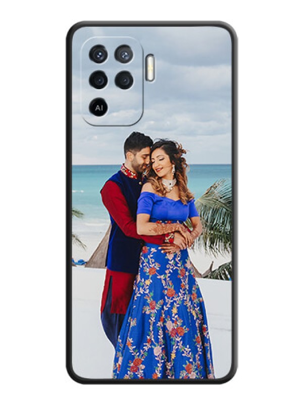 Custom Full Single Pic Upload On Space Black Personalized Soft Matte Phone Covers -Oppo F19 Pro