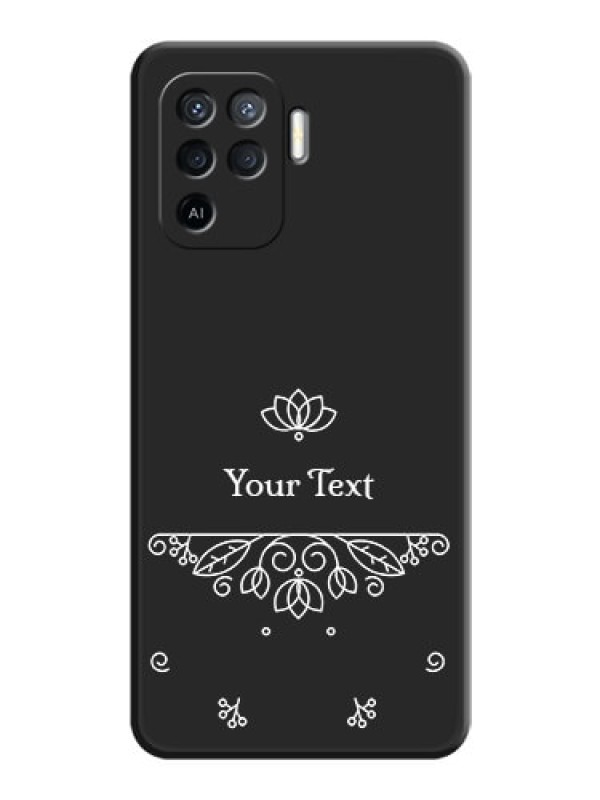 Custom Lotus Garden Custom Text On Space Black Personalized Soft Matte Phone Covers -Oppo F19 Pro