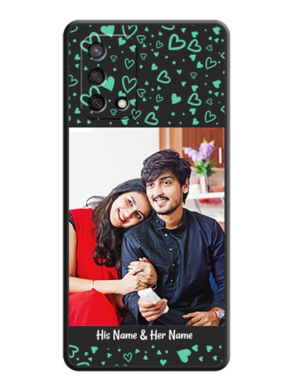 Custom Sea Green Indefinite Love Pattern on Photo on Space Black Soft Matte Mobile Cover - Oppo F19