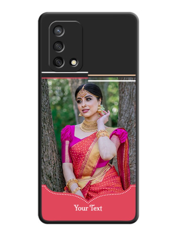 Custom Classic Plain Design with Name on Photo on Space Black Soft Matte Phone Cover - Oppo F19