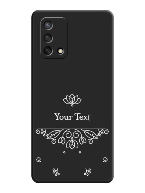 Custom Lotus Garden Custom Text On Space Black Personalized Soft Matte Phone Covers -Oppo F19