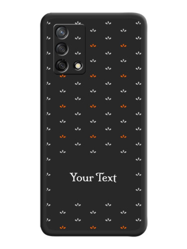 Custom Simple Pattern With Custom Text On Space Black Personalized Soft Matte Phone Covers -Oppo F19S