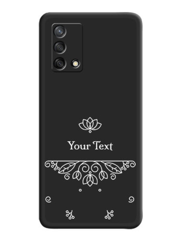 Custom Lotus Garden Custom Text On Space Black Personalized Soft Matte Phone Covers -Oppo F19S