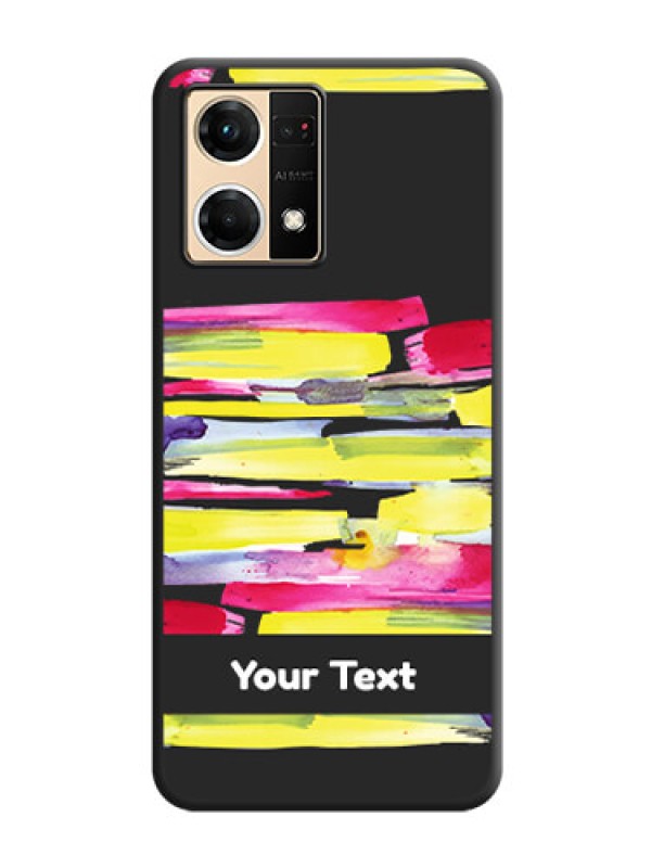 Custom Brush Coloured on Space Black Personalized Soft Matte Phone Covers - Oppo F21 Pro 4G