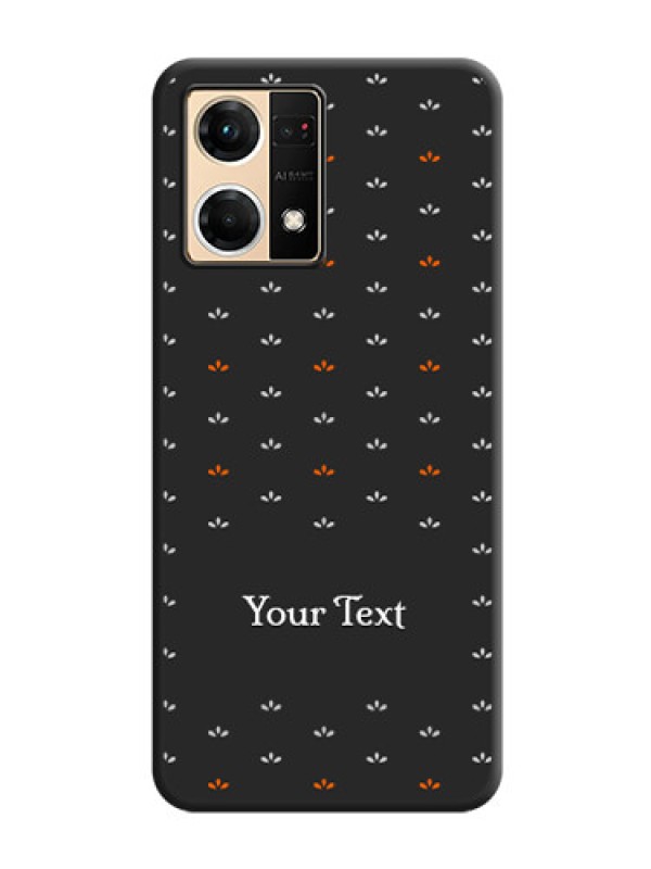 Custom Simple Pattern With Custom Text On Space Black Personalized Soft Matte Phone Covers -Oppo F21 Pro 4G
