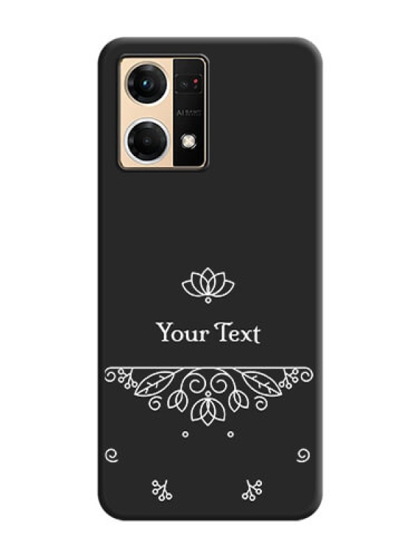 Custom Lotus Garden Custom Text On Space Black Personalized Soft Matte Phone Covers -Oppo F21 Pro 4G