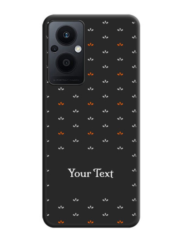 Custom Simple Pattern With Custom Text On Space Black Personalized Soft Matte Phone Covers -Oppo F21 Pro 5G