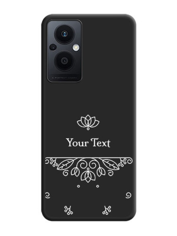 Custom Lotus Garden Custom Text On Space Black Personalized Soft Matte Phone Covers -Oppo F21 Pro 5G