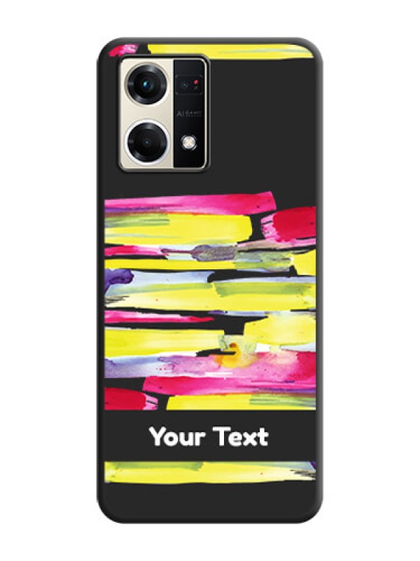 Custom Brush Coloured on Space Black Personalized Soft Matte Phone Covers - Oppo F21s Pro