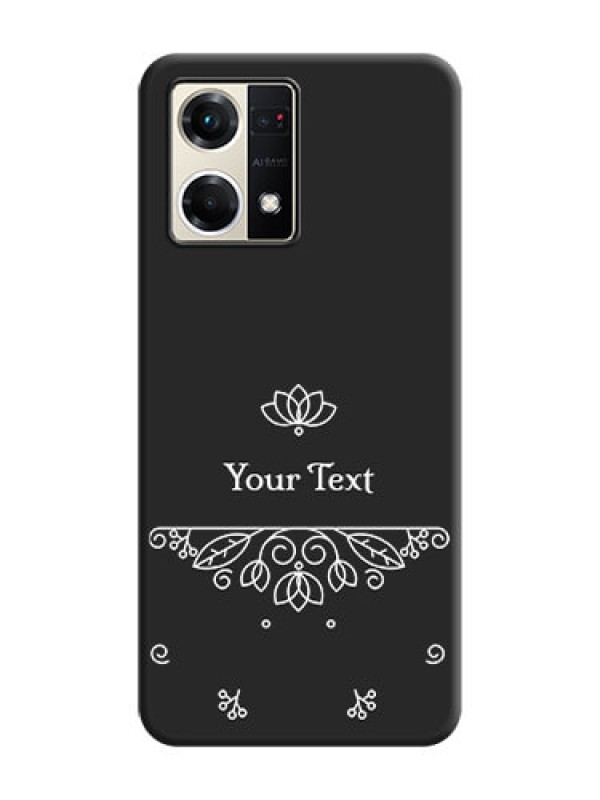 Custom Lotus Garden Custom Text On Space Black Personalized Soft Matte Phone Covers -Oppo F21S Pro