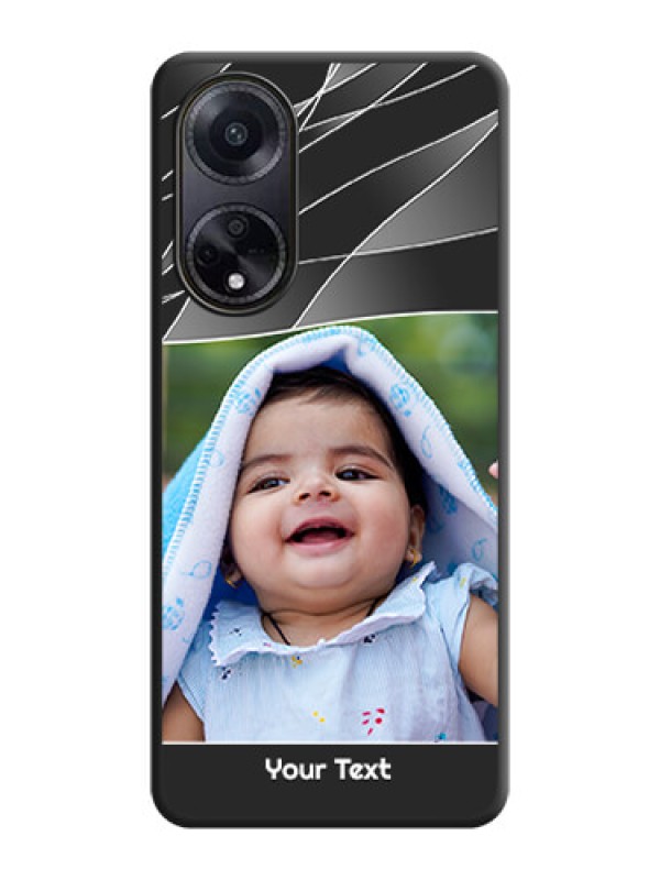 Custom Mixed Wave Lines - Photo on Space Black Soft Matte Mobile Cover - Oppo F23 5G