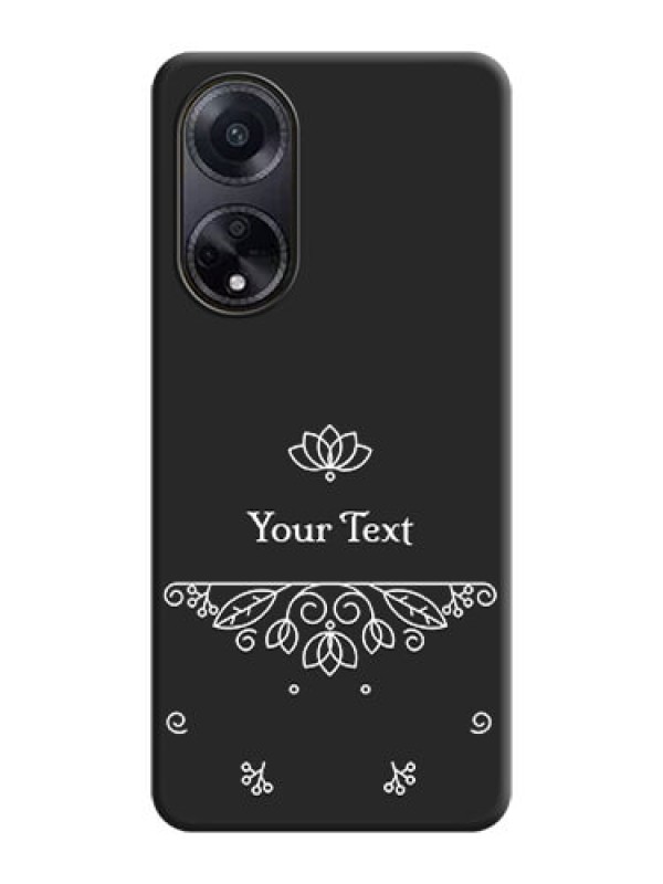 Custom Lotus Garden Custom Text On Space Black Personalized Soft Matte Phone Covers - Oppo F23 5G
