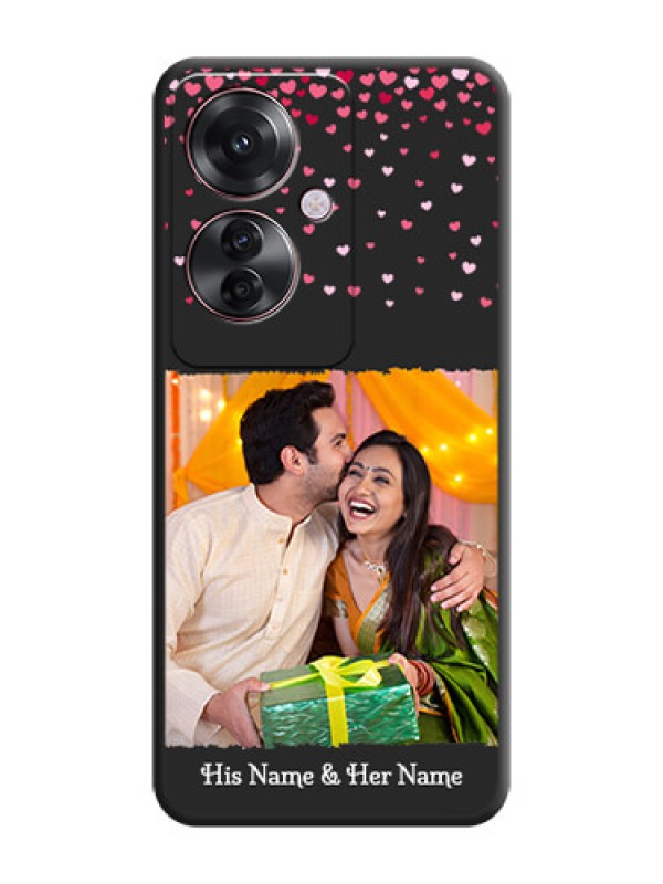 Custom Fall in Love with Your Partner on Photo On Space Black Custom Soft Matte Mobile Back Cover - Oppo F25 Pro 5G