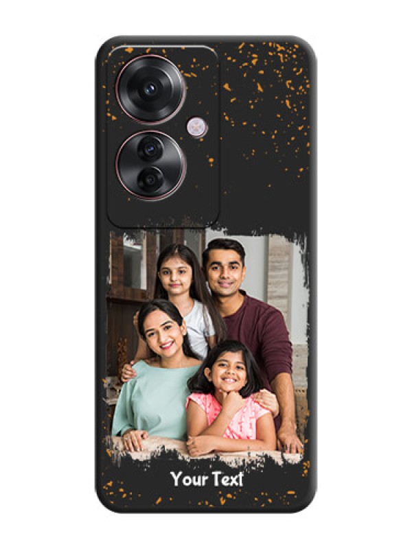 Custom Spray Free Design on Photo On Space Black Custom Soft Matte Mobile Back Cover - Oppo F25 Pro 5G