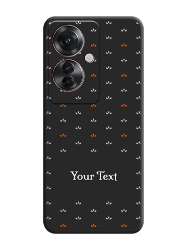 Custom Simple Pattern With Custom Text On Space Black Custom Soft Matte Mobile Back Cover - Oppo F25 Pro 5G