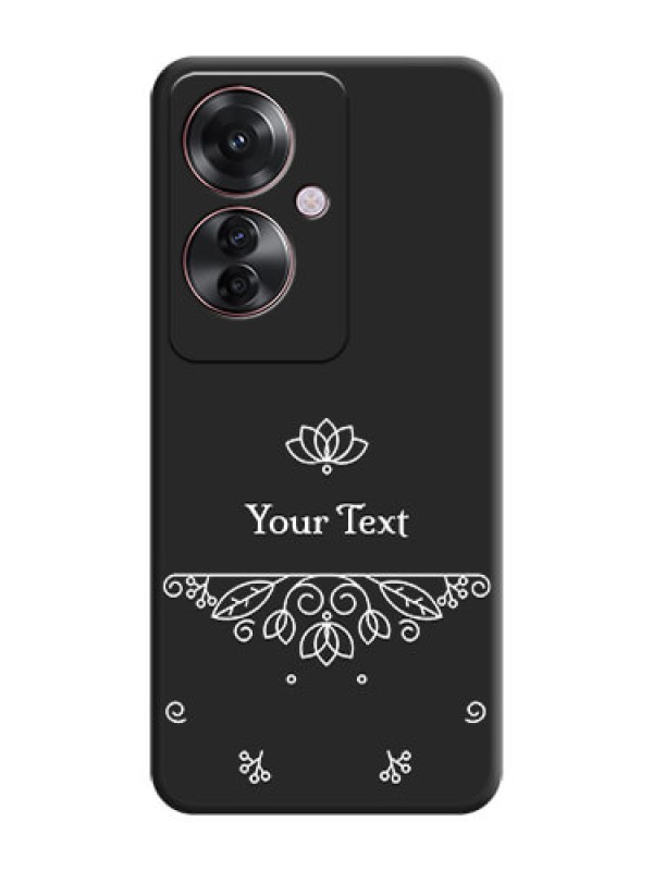 Custom Lotus Garden Custom Text On Space Black Custom Soft Matte Mobile Back Cover - Oppo F25 Pro 5G