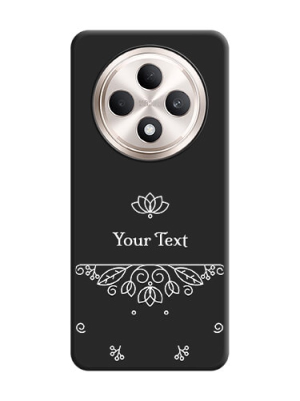 Custom Lotus Garden Custom Text On Space Black Custom Soft Matte Mobile Back Cover - Oppo F27 5G