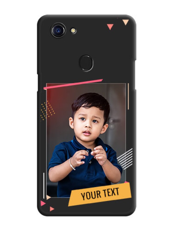 Custom Photo Frame with Triangle Small Dots on Photo on Space Black Soft Matte Back Cover - Oppo F5 Youth