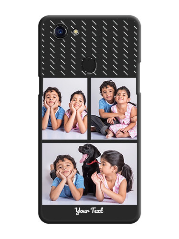 Custom Cross Dotted Pattern with 2 Image Holder  on Personalised Space Black Soft Matte Cases - Oppo F5 Youth